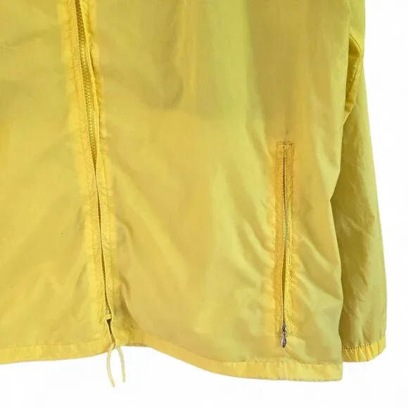Vintage L.L. Bean Aspen Anorak Yellow Nylon Jacket Mens Large Packable Hooded - Picture 4 of 10